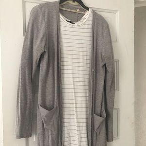 Long, Gray Roolee Cardigan, Size Large